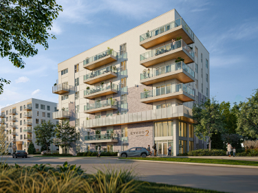 Evado Appartements | Phase 2 - Location neuve � L�ry En inscription � l'�le-des-Soeurs avec stationnement int�rieur: Studio/loft
