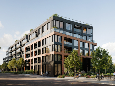 Noa condos riverains - Condos neufs  Cte-Saint-Luc En occupation prs d'une gare avec Piscine  Sainte-Barbe